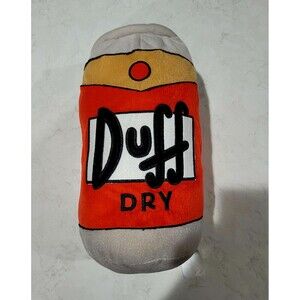 Simpsons Duff Dry Beer Can Plush Pillow 14" Tall Universal Studios Theme Parks